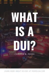 What is an OVI or DUI?
